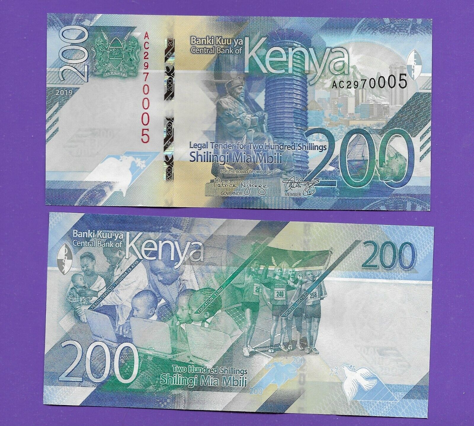Kenya - 200 Shillings 2019 - Unc